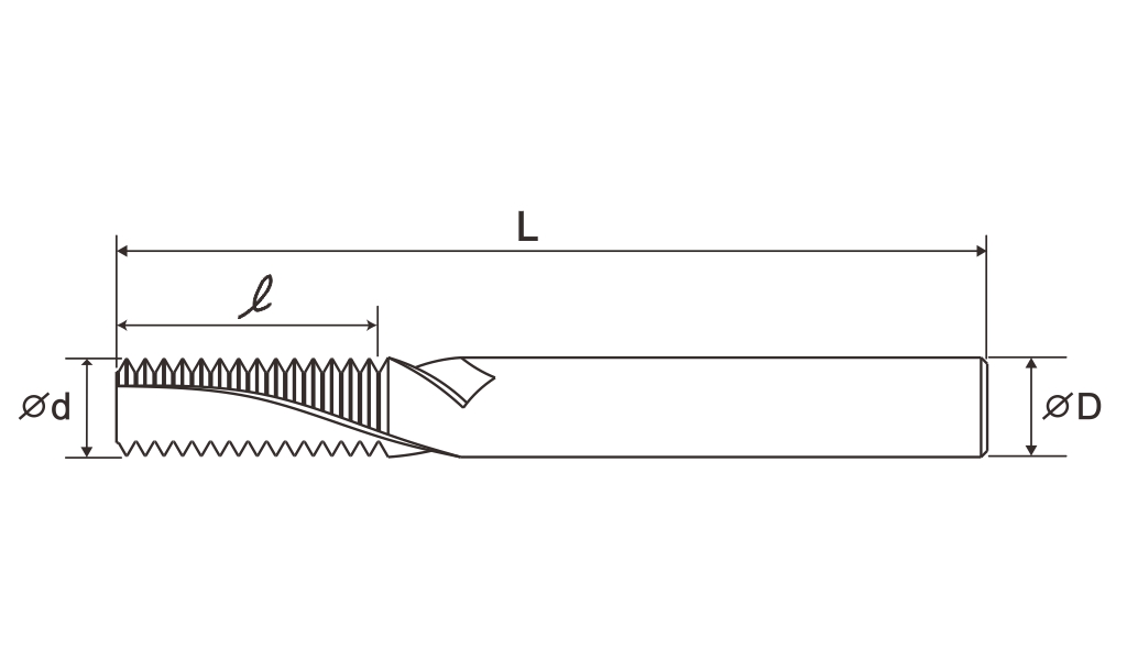 Carbide Thread Aluminum Milling Tools(Helical Flutes)-UN Metric